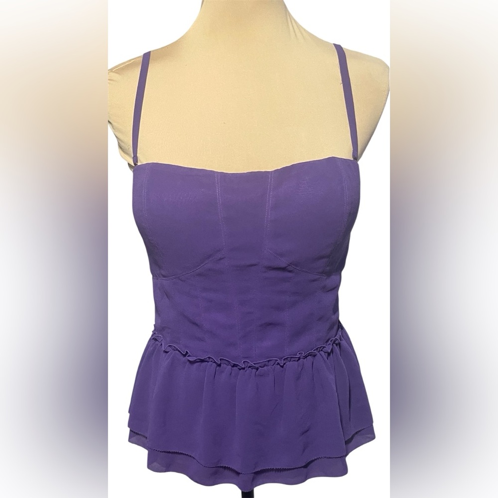 NWT bebe Smocked Peplum Bustier, Size L